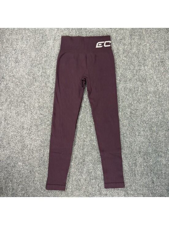 Pants - ECHT WOMENS Bold Burgundy Red Leggings SIZE XS-S Pull On Textured Fabric Gym UEC
